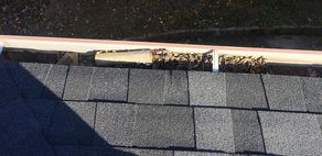 Garbage Left in Gutters by Previous Roofer Henrico Roofing Henrico, VA